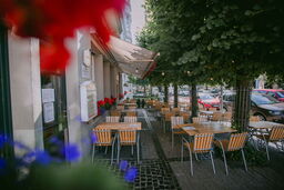 Terrace of the attached restaurant