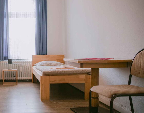 Ansicht Zimmer mit 1 Bett